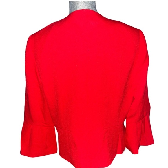 Beautiful Red Nine West Red Dress Jacket Coat Sz 14 - Picture 9 of 9